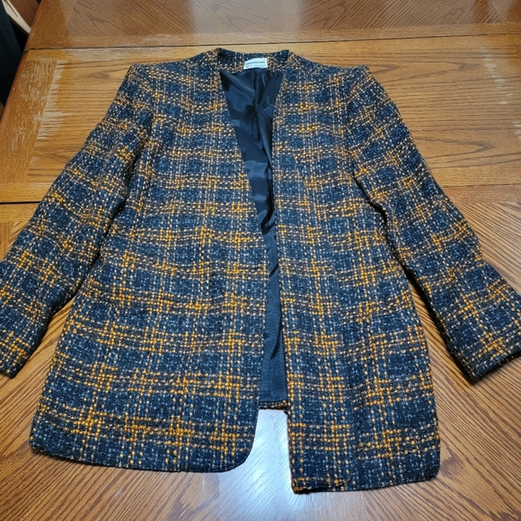 Country Suburbans Vintage Fall Black Orange Blazer size 14 - Picture 2 of 6